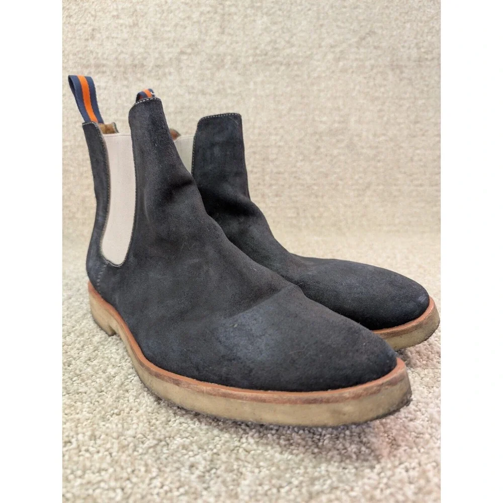 New Republic Boots Mens 11 Sonoma Chelsea Boots Blue Suede Upper